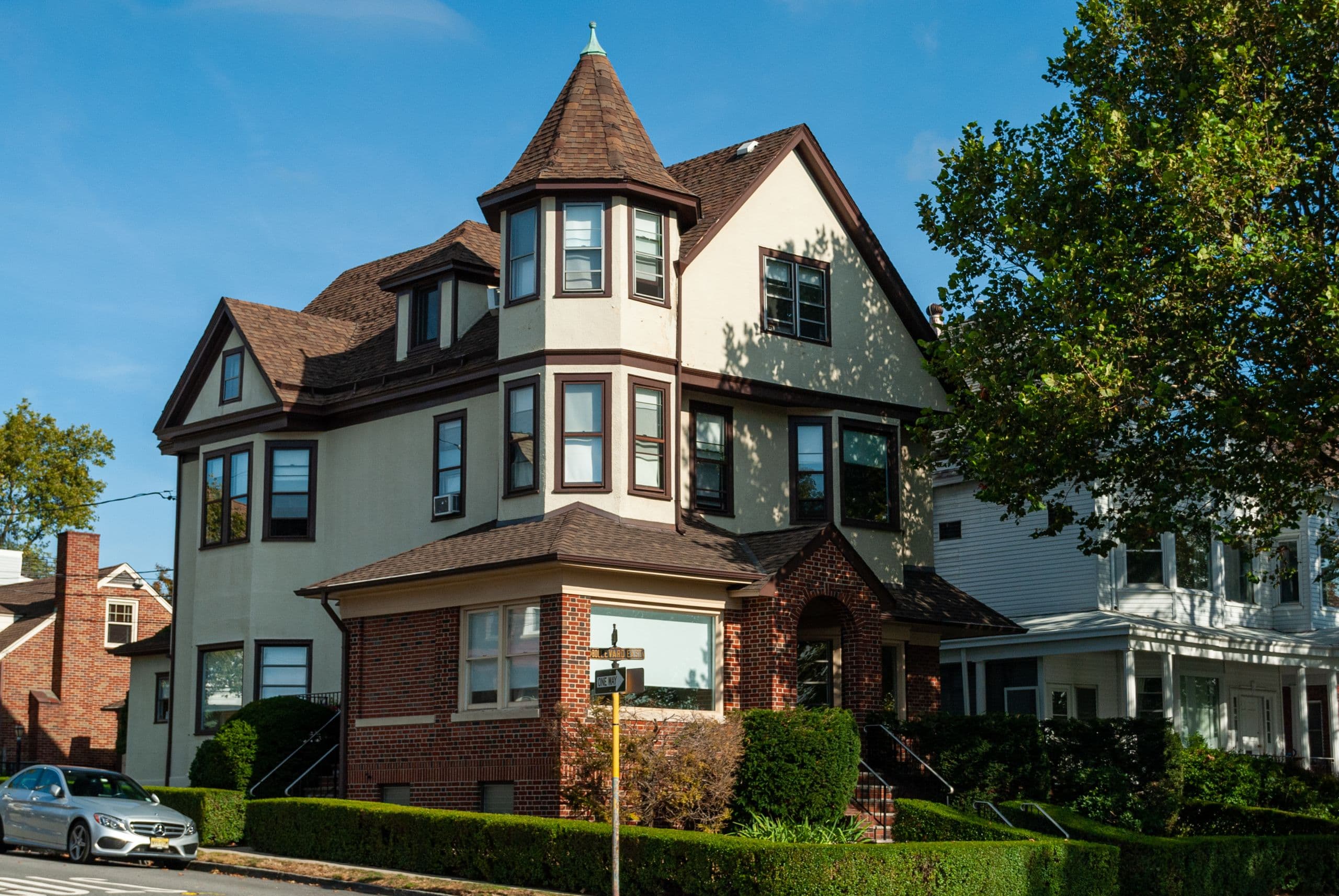 A Victorian home on a residential street in North Jersey
